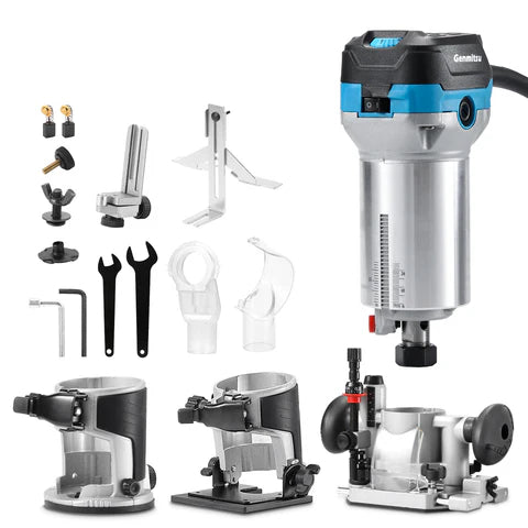 1-1.25 HP、Φ65mm パームトリマールーター、固定ベース付きコンパクト