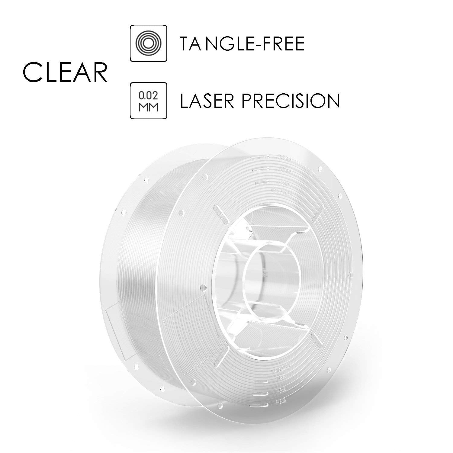 透明色 PRO-3シリーズPETGフィラメント1.75mm 1kg / 2.2lb – SainSmart