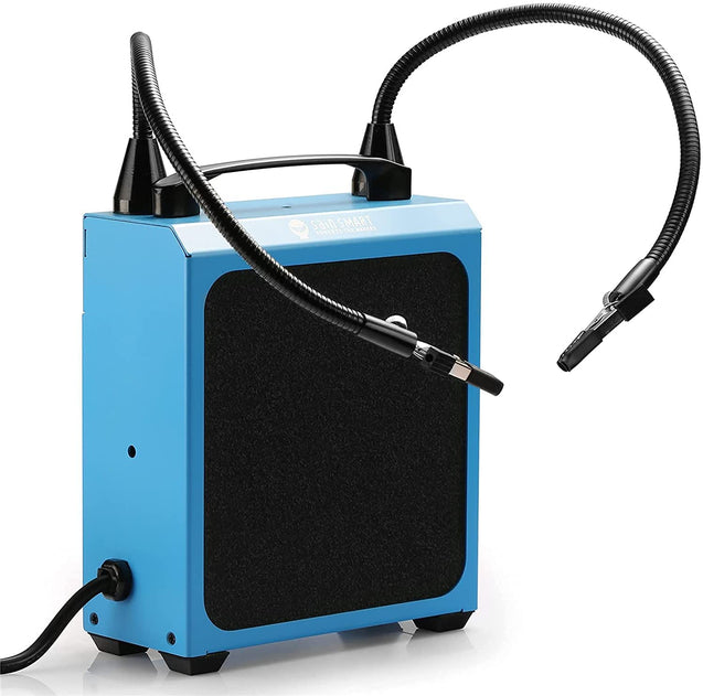 SainSmart はんだ吸煙器 可動式溶接フーム付き ハンダ吸引器、  4PCS活性炭フィルター付き 強吸引 低ノイズ