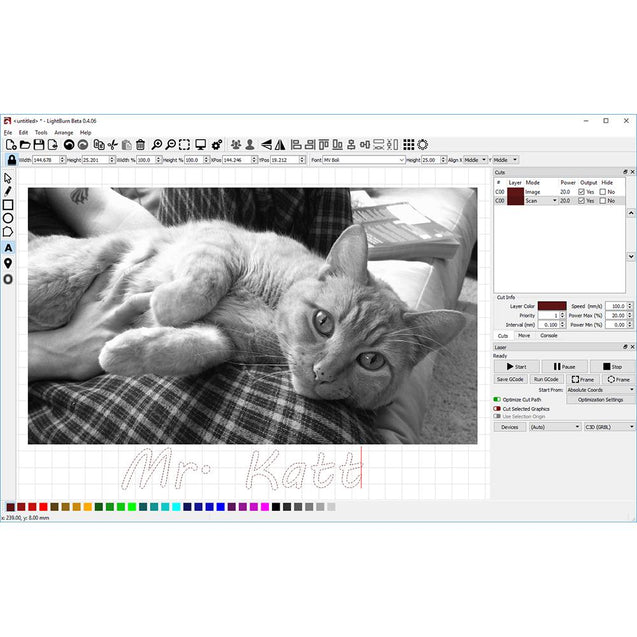 LightBurn GCodeライセンス認証