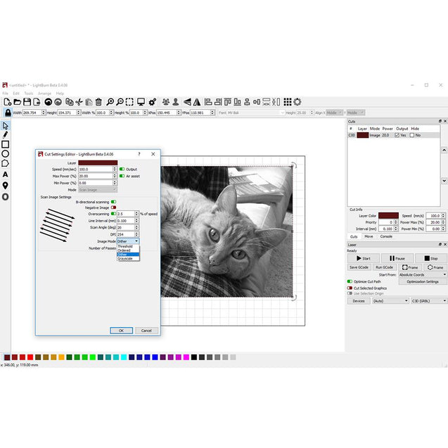 LightBurn GCodeライセンス認証