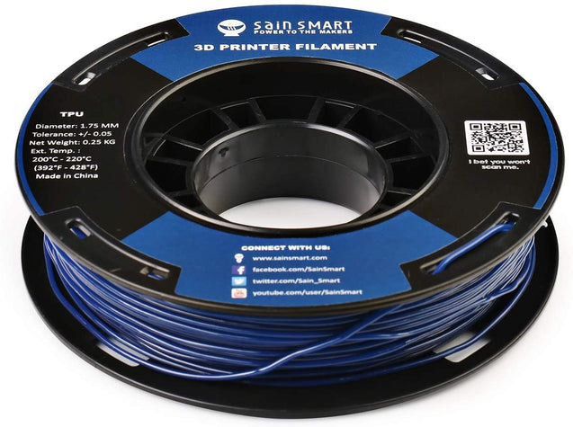 サインスマート(SainSmart)小さなスプール1.75mm TPUフレキシブル3Dフィラメント250g / 0.55lb、寸法精度±0.05mm、ショア95A、ラクシー・ブルー