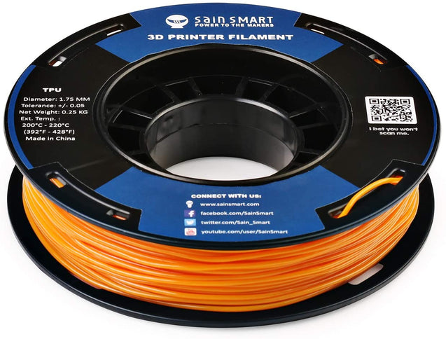 サインスマート(SainSmart)小さなスプール1.75mm TPUフレキシブル3Dフィラメント250g / 0.55lb、寸法精度±0.05mm、ショア95A、マンゴー・モヒート