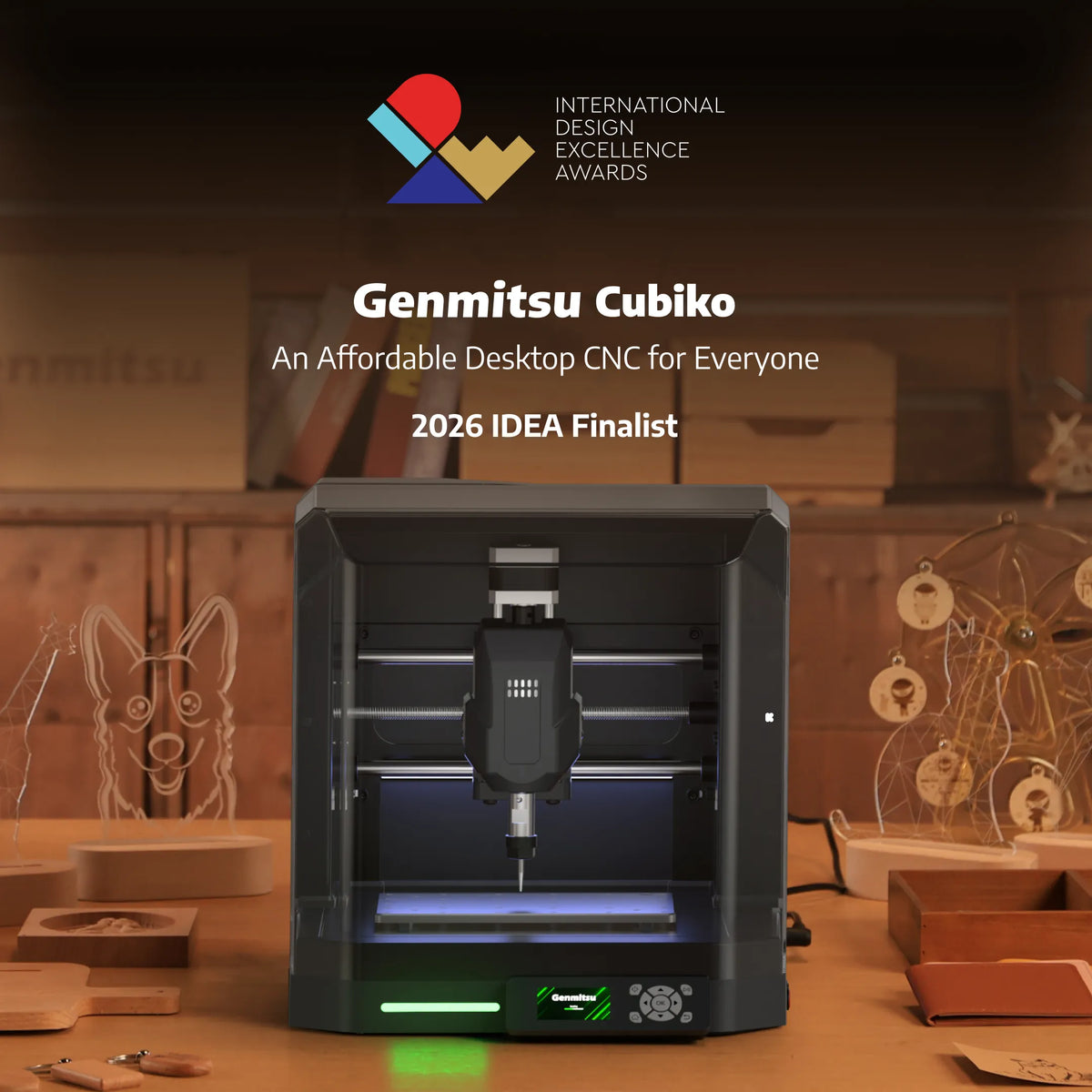 Genmitsu Cubiko デスクトップCNCマシンが2026 IDEA Awardを受賞