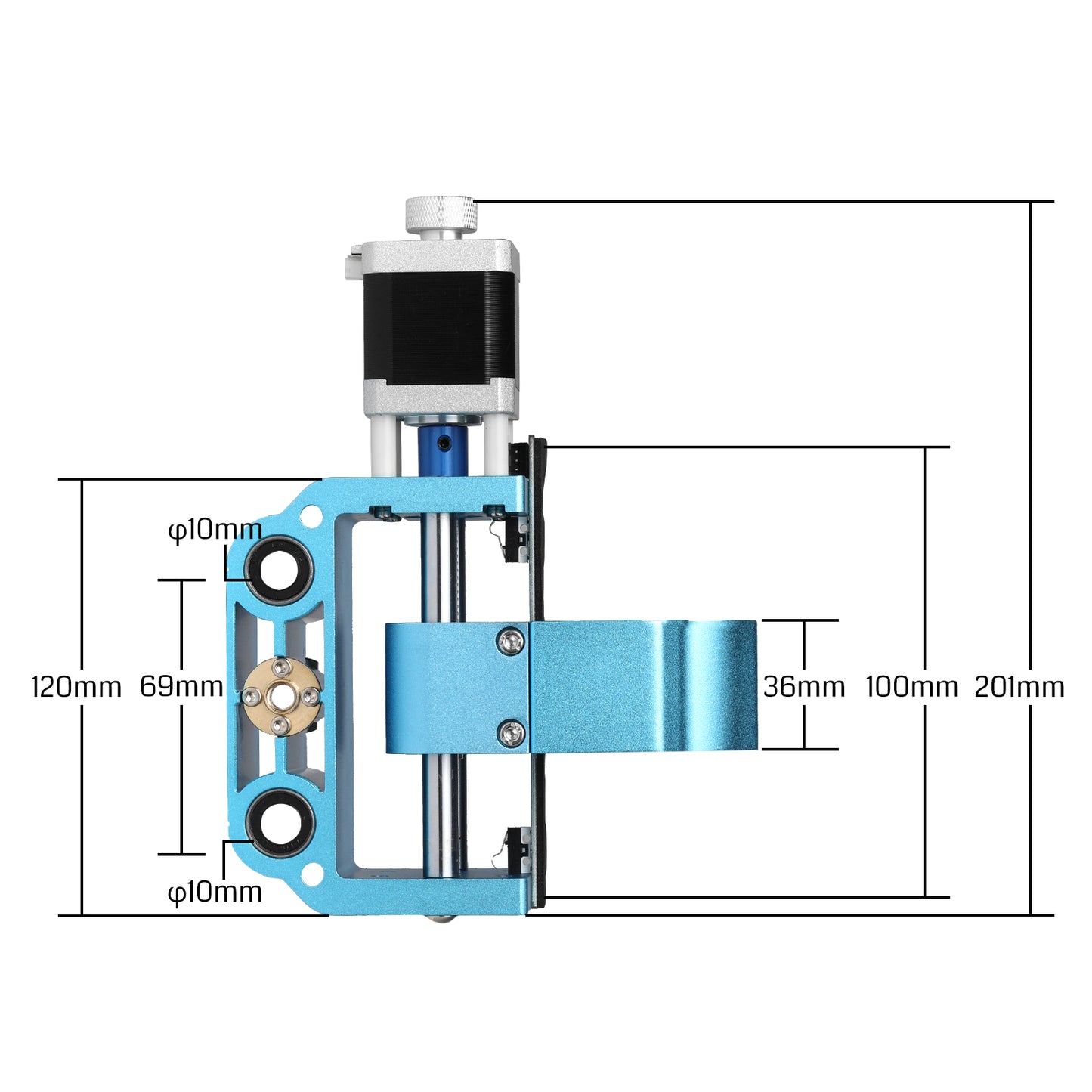 Genmitsu アルミ Z軸 スピンドルモーター マウント  300-500W スピンドルホルダー