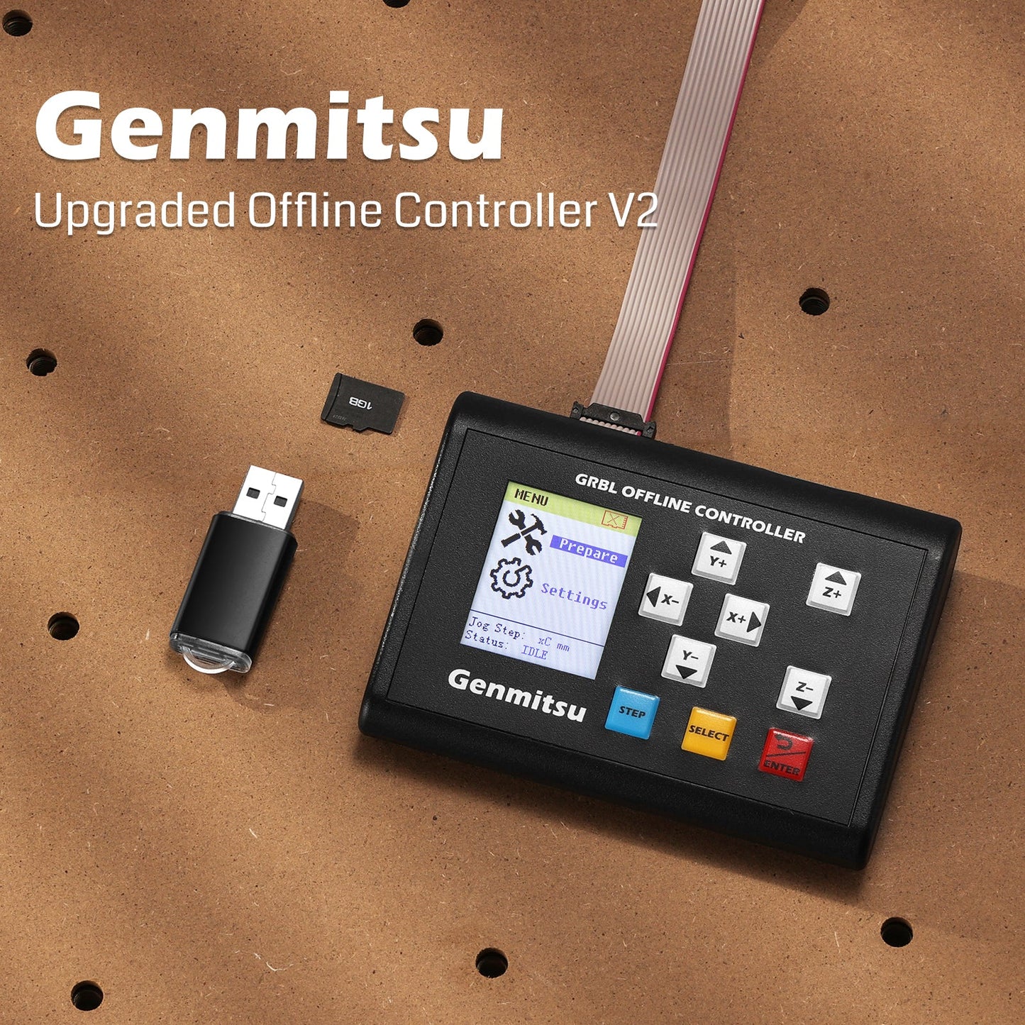 Genmitsu 3018-PROVer シリーズ、LC-60A、LC-50 Plus 用オフライン コントローラ モジュール