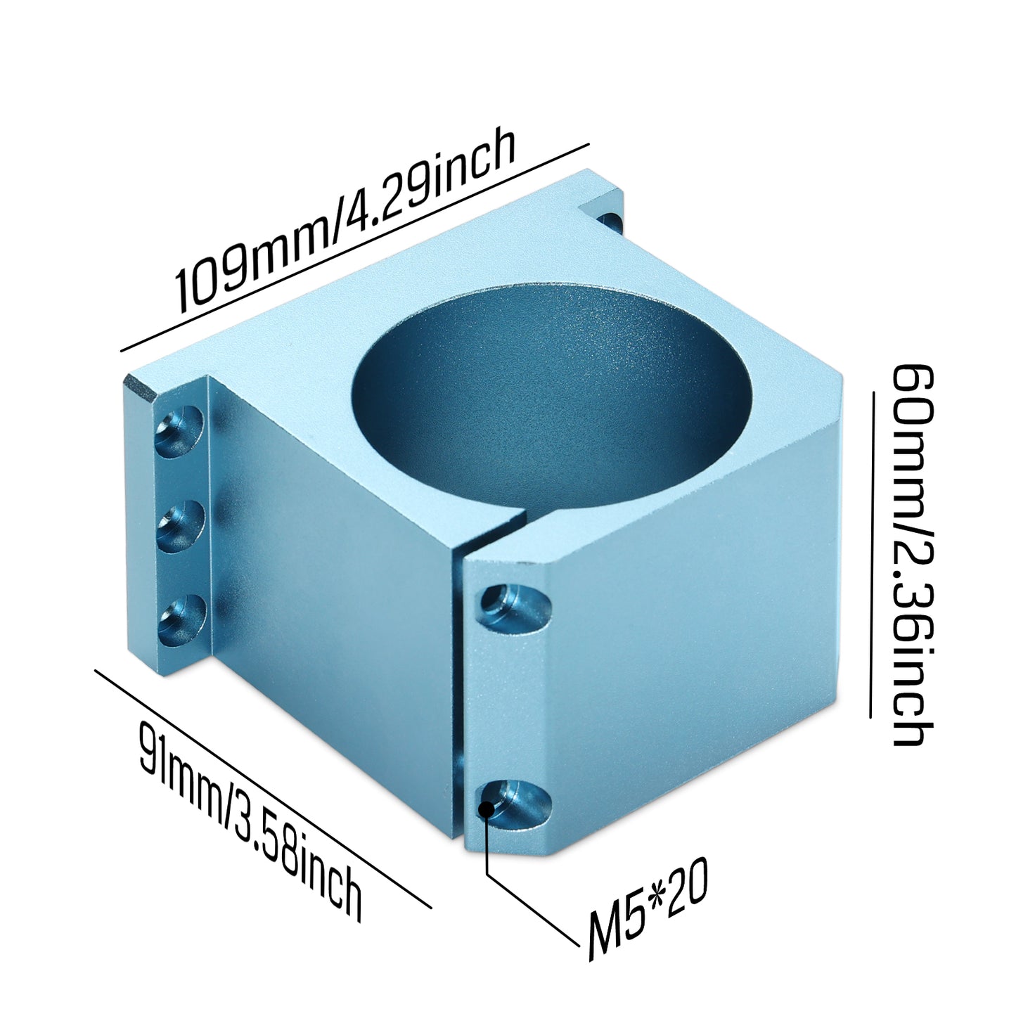 6050 φ69mm アルミスピンドルマウント、Genmitsu PROVerXL 6050 Plus の CNC スピンドルまたはトリマールーター用