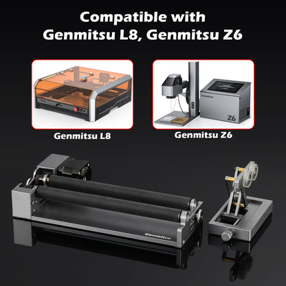 Genmitsu MD18 ロータリー ローラー彫刻アクセサリー 3 in 1 キット、Genmitsu L8、Genmitsu Z6 彫刻機用、ガラス、円筒物、リング用マルチジョー チャック