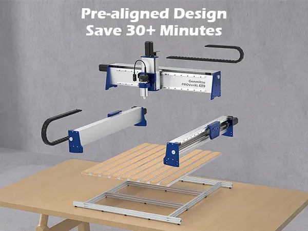 PROVerXL 2X2 CNCルーター木工機械、679x679x113mm作業エリア、クローズドループモーター、GRBL制御、710Wスピンドル、アルミフレーム、簡単な組み立て、WiFiおよびアプリサポート
