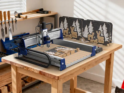 PROVerXL 2X2 CNCルーター木工機械、679x679x113mm作業エリア、クローズドループモーター、GRBL制御、710Wスピンドル、アルミフレーム、簡単な組み立て、WiFiおよびアプリサポート