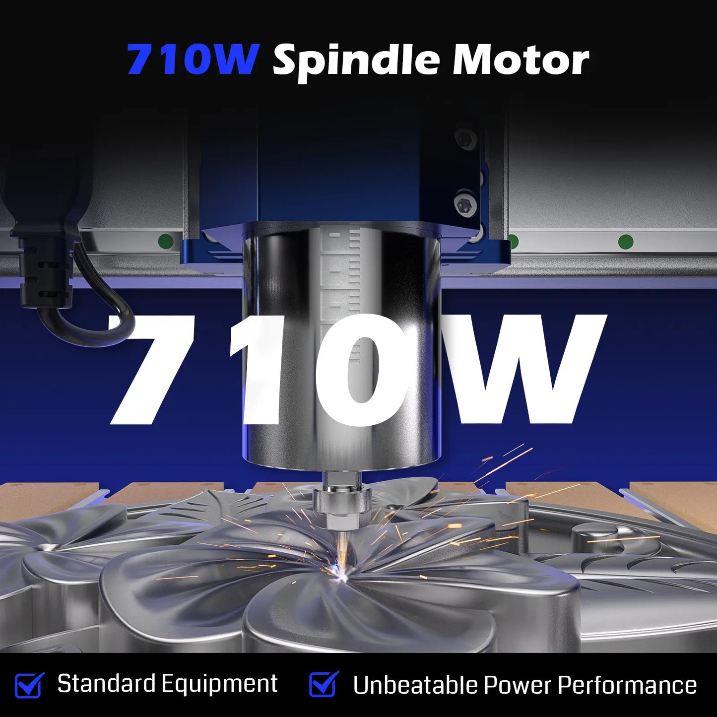 PROVerXL 2X2 CNCルーター木工機械、679x679x113mm作業エリア、クローズドループモーター、GRBL制御、710Wスピンドル、アルミフレーム、簡単な組み立て、WiFiおよびアプリサポート