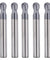 2BNC05、1/4インチシャンク、全長3インチ、2フルートボールノーズ、エンドミルCNCルータービット、TiAlNコーティングステンレススチールメタル、アルミニウム、金属、プラスチック、MDF、木材用、5個
