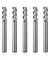 EMC05、1/4" シャンク、エンドミル CNC ルータービット、3 フルート フラットノーズ、5 個