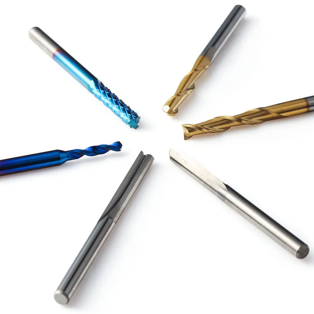MC50A、1/8インチシャンク、タングステンカーバイドエンドミルルータービット、50個