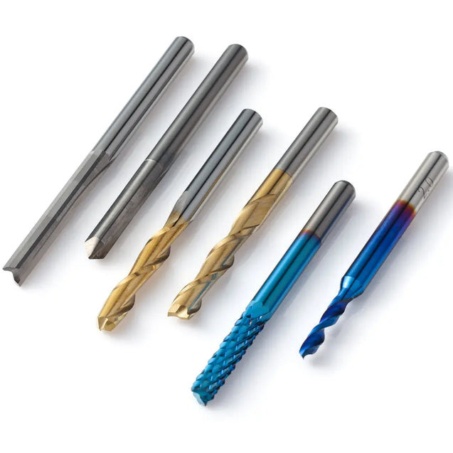 MC50A、1/8インチシャンク、タングステンカーバイドエンドミルルータービット、50個