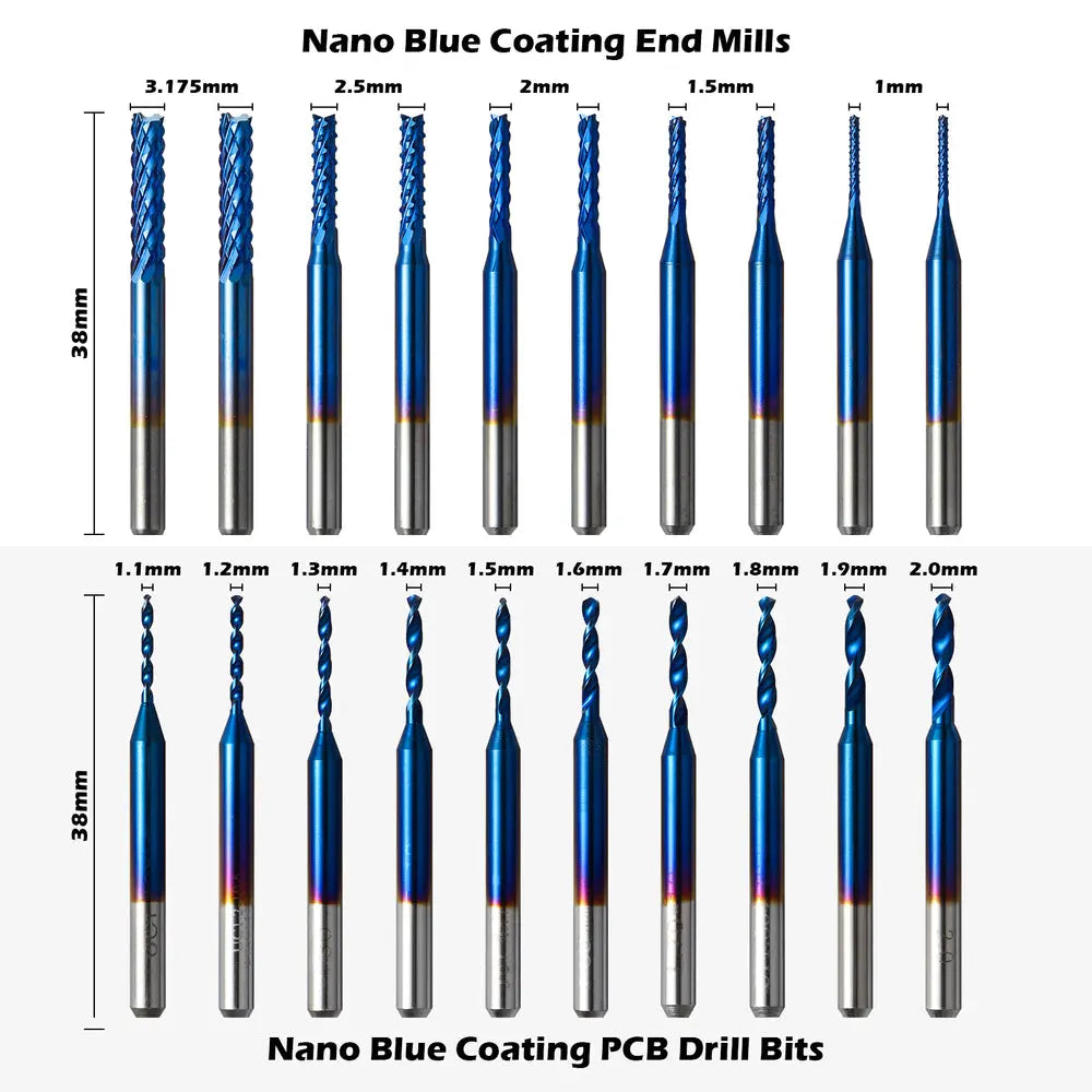 BNCO5、1/4インチシャンク、全長3インチ、エンドミルCNCルータービット、TiAlNコーティング付きステンレススチールメタル、3フルートボールノーズ、アルミニウム、金属、プラスチック、MDF、木材用 (Copy)
