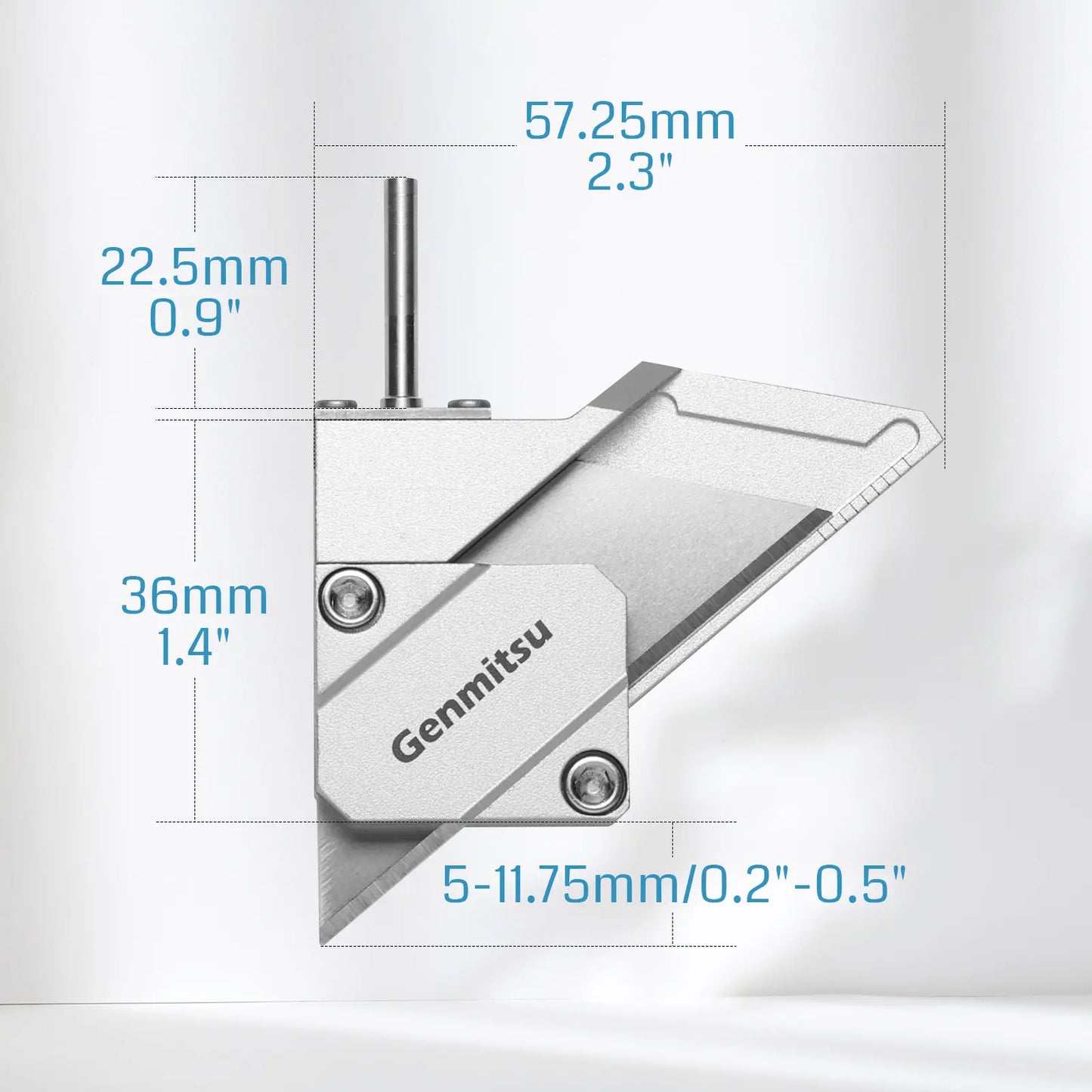 CNCルーター用 ドラッグナイフカッター、1.75mm（1/8インチ）シャンク・ダブルベアリング仕様、ビニール・段ボール・プラスチック・ゴムの精密カット用、替刃10本付属