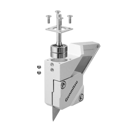 CNCルーター用 ドラッグナイフカッター、1.75mm（1/8インチ）シャンク・ダブルベアリング仕様、ビニール・段ボール・プラスチック・ゴムの精密カット用、替刃10本付属