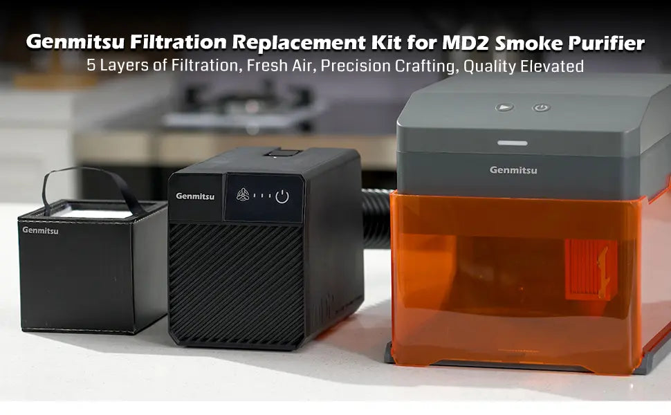 MD2集塵機用 5層ろ過交換フィルターキット | 一体型カートリッジ、99.97%の浄化率