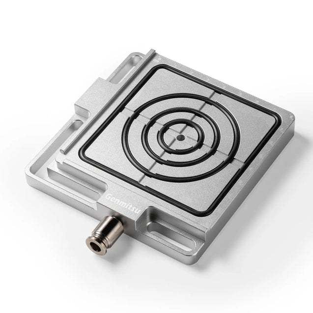 バキュームクランプポッド、アルミCNCホールドダウンキット（木工、金属、アクリル用）高精度CNCルーターアクセサリー、ミリングプロジェクト用、サイズ4.7インチ x 4インチ x 0.6インチ（120 x 102 x 15mm）