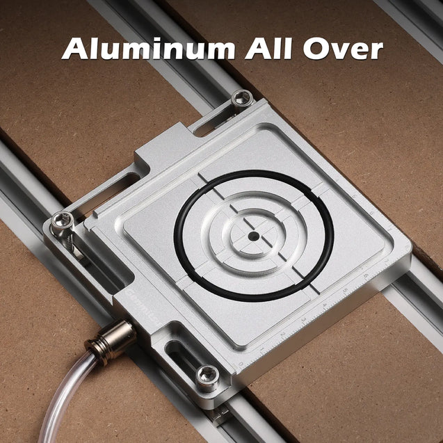 バキュームクランプポッド、アルミCNCホールドダウンキット（木工、金属、アクリル用）高精度CNCルーターアクセサリー、ミリングプロジェクト用、サイズ4.7インチ x 4インチ x 0.6インチ（120 x 102 x 15mm）