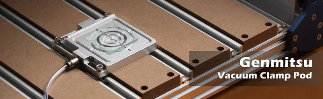 バキュームクランプポッド、アルミCNCホールドダウンキット（木工、金属、アクリル用）高精度CNCルーターアクセサリー、ミリングプロジェクト用、サイズ4.7インチ x 4インチ x 0.6インチ（120 x 102 x 15mm）