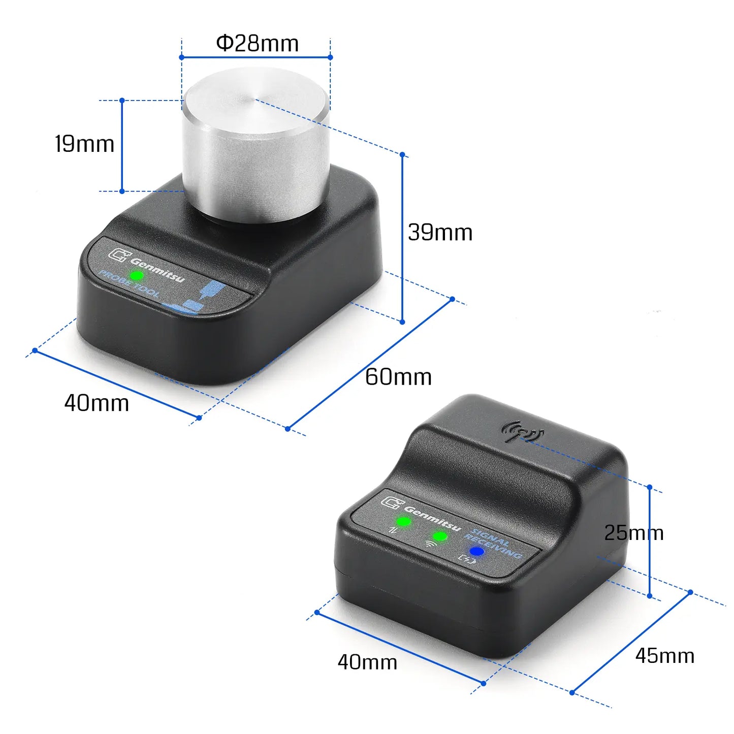 CNCルーター用 ワイヤレスZ軸プローブ ツールセッター、3ピンケーブル付属 DC 5–24V、0.02mm精度、GRBL・Mach3・Genmitsuアプリ対応