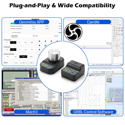 CNCルーター用 ワイヤレスZ軸プローブ ツールセッター、3ピンケーブル付属 DC 5–24V、0.02mm精度、GRBL・Mach3・Genmitsuアプリ対応