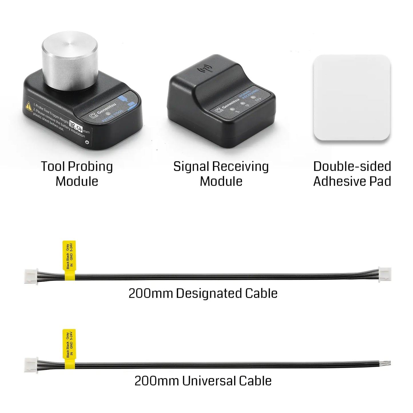 CNCルーター用 ワイヤレスZ軸プローブ ツールセッター、3ピンケーブル付属 DC 5–24V、0.02mm精度、GRBL・Mach3・Genmitsuアプリ対応