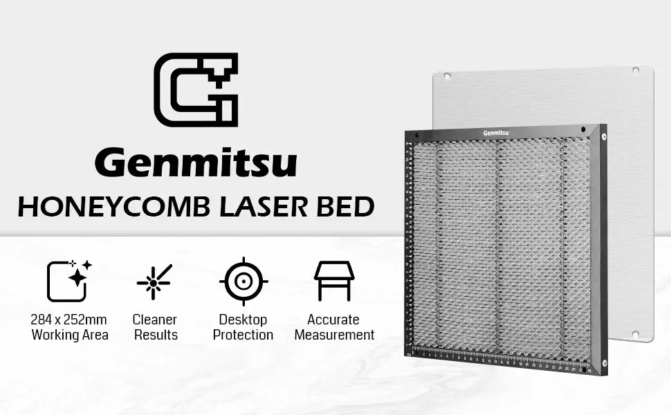 ハニカム作業台 レーザー加工機用 315 x 282 mm (12.4" x 11.1") – Kortek レーザー彫刻機・カッターに最適、迅速な放熱とデスク保護を実現するレーザー彫刻用アクセサリー