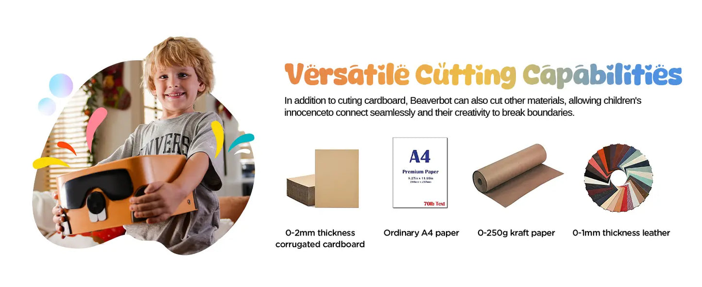 段ボールカッターC1キット、刃のない自動紙切りツール、子供たちのメーカースキルの育成を支援