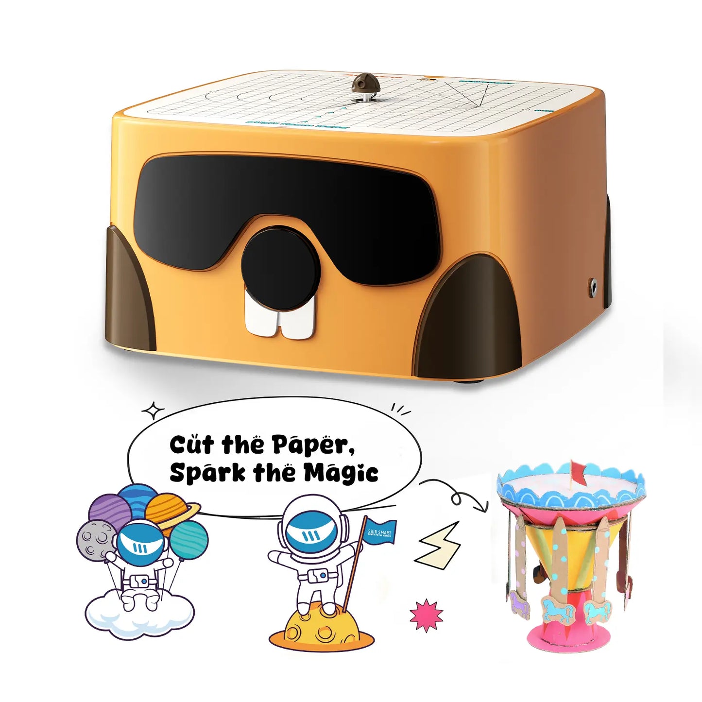 段ボールカッターC1キット、刃のない自動紙切りツール、子供たちのメーカースキルの育成を支援