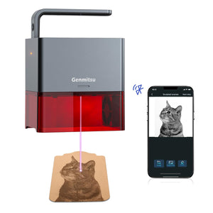 [discontinued] Genmitsu Jinsoku Z4 レーザー彫刻機、5w 圧縮スポット 0.05mm 高精度小型レーザー刻印機、36000mm/min 高速レーザー カッター、日本語アプリ操作、手持ち彫刻、および高度な磁気ベース、レーザークラス2