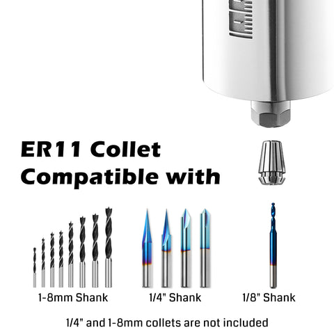 710W CNC スピンドルモータートリマールーター、直径 65mm、6 可変速度 6500-30000RPM