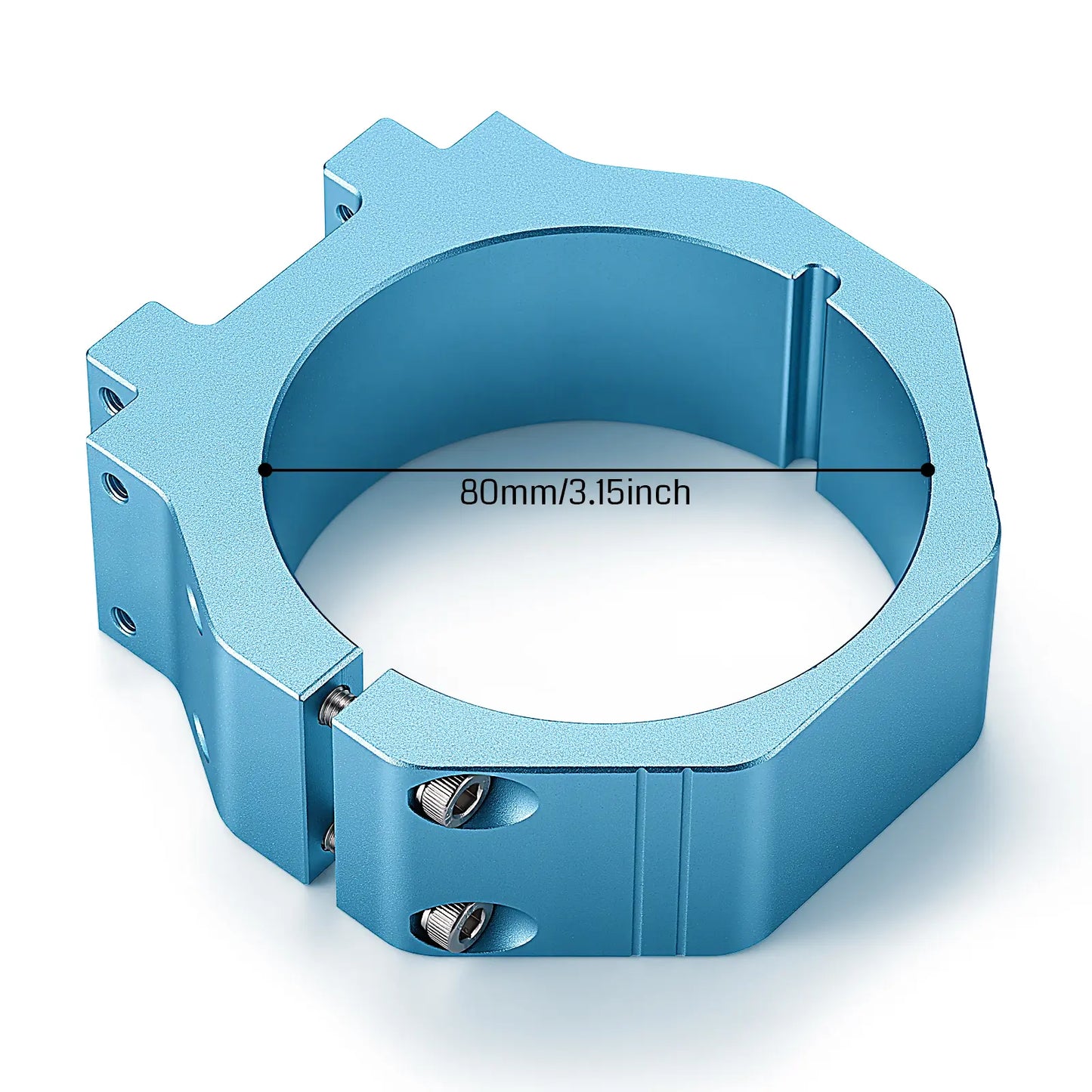 80mm径 アルミニウム製スピンドルモーターホルダーマウント CNCルーター水冷スピンドル用（Genmitsu 4040-PRO MAX/3030-PROVer MAX/3030-PROVer Ultra対応）