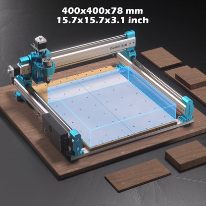 Genmitsu 4040-PRO CNCルーター, 木工 金属 アクリル MDF ナイロン切断フライス加工