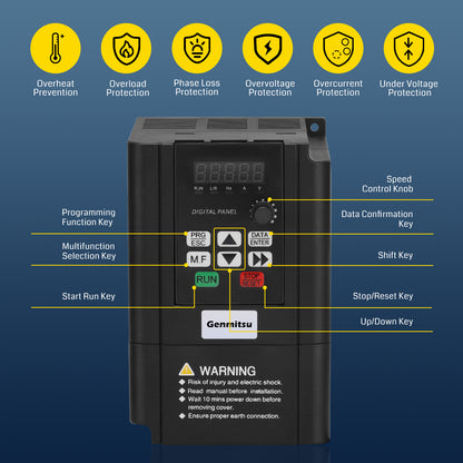 1.5KW-2.2KW 水冷スピンドルモーターキット、VFD およびウォーターポンプ付き、Φ80mm アルミクランプマウント