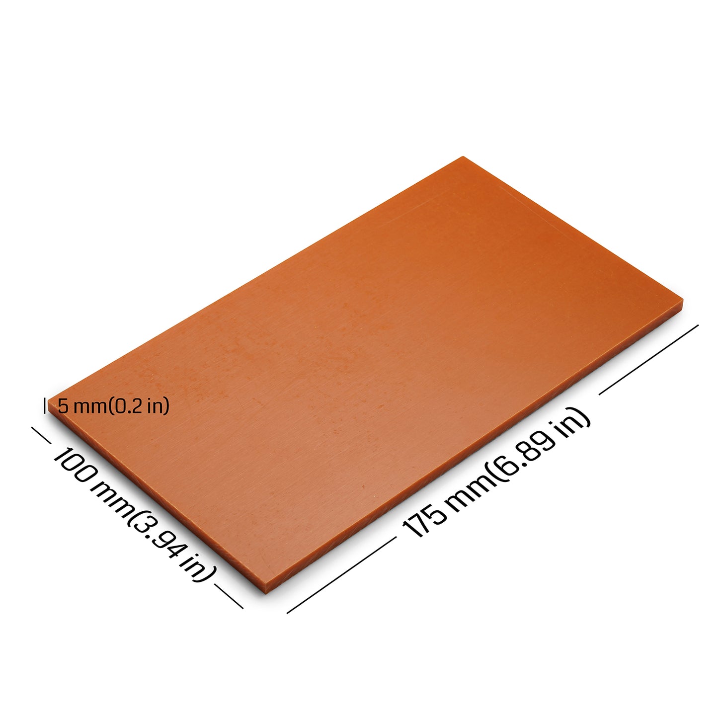 [discontinued] Genmitsu CNC材料 ベークライト板 フェノールシート 赤橙色 8ピース 175 x 100 x 5mm CNC彫り、 エンドミル、切断、DIYクラフトなどに適用されます