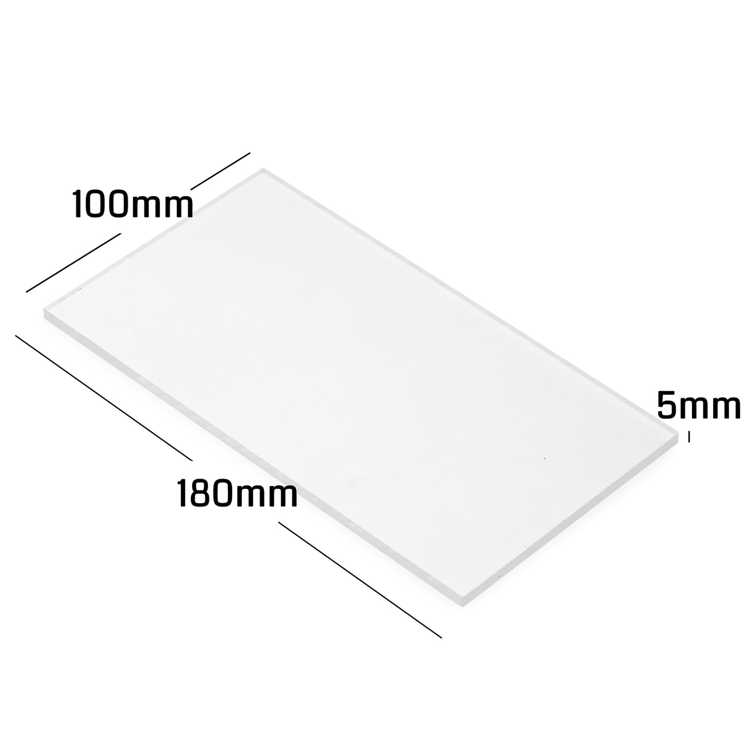 Genmitsu CNC 材料 透明アクリルシート 4ピース 180 x 100 x 5 mm CNC彫り、エンドミル、切断、DIYクラフトなどに適用されます
