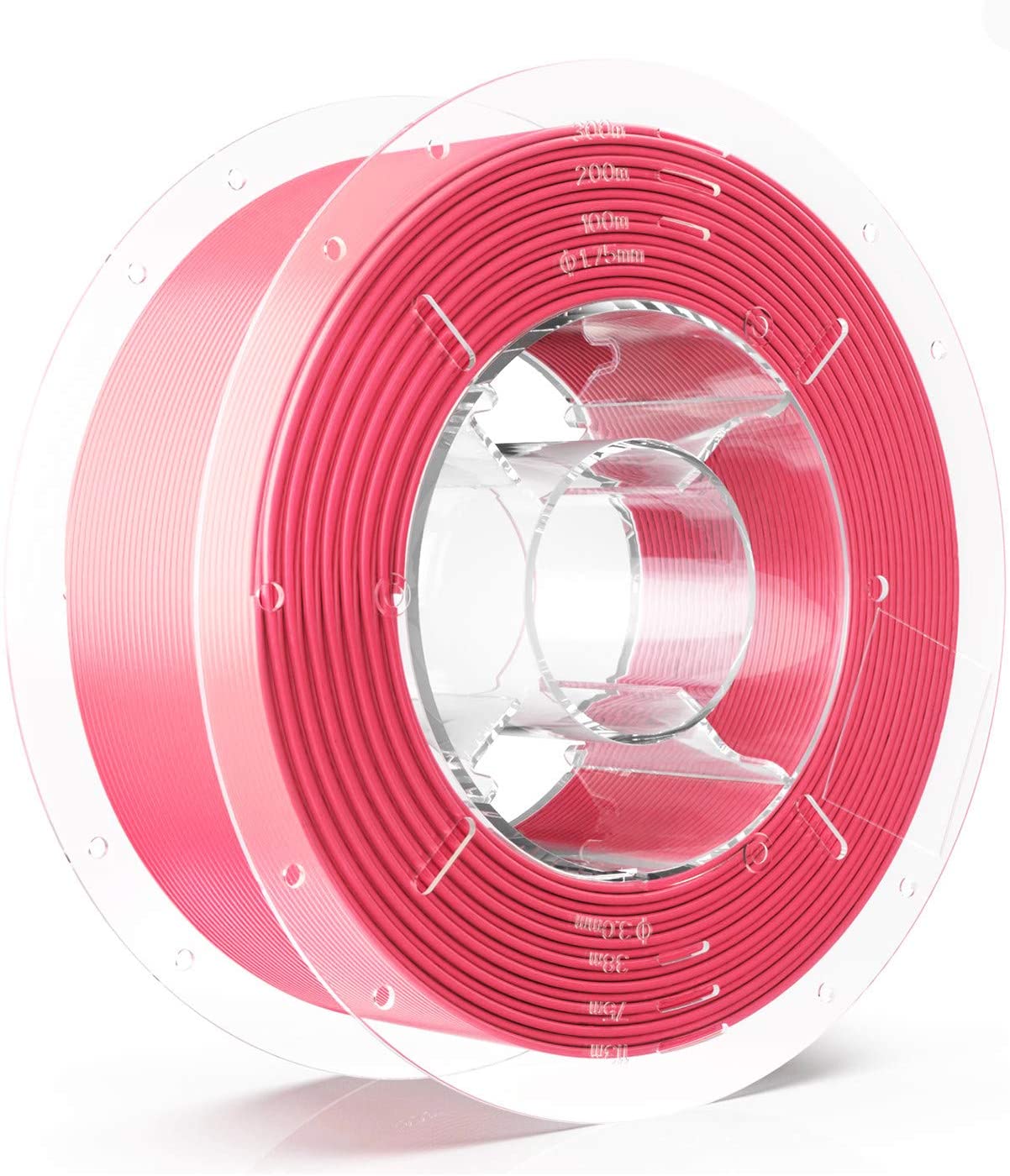 [discontinued] SainSmart シルク PLA フィラメント、PRO-3 糸絡み防止 1.75mm 3D プリンター フィラメント、寸法精度+/- 0.02mm、 1KG/2.2 LBS スプール、シルク ブルー (ピンク)