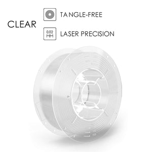 透明色 PRO-3シリーズPETGフィラメント1.75mm 1kg / 2.2lb