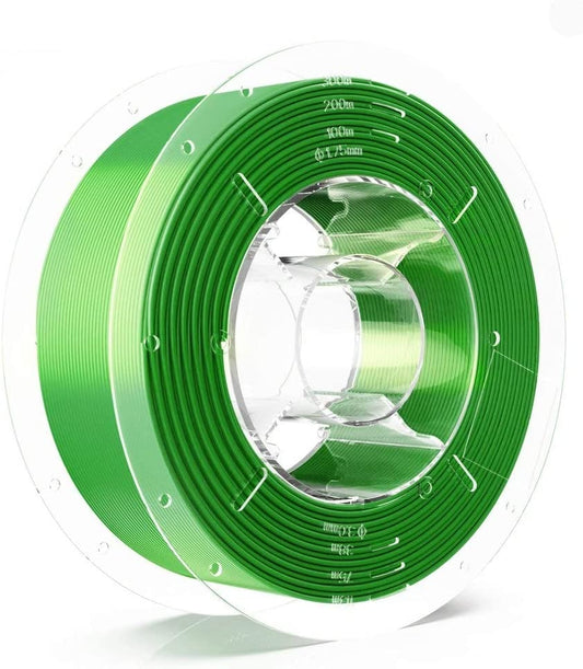[discontinued] SainSmart シルク PLA フィラメント、PRO-3 糸絡み防止 1.75mm 3D プリンター フィラメント、寸法精度+/- 0.02mm、 1KG/2.2 LBS スプール、シルク ブルー (緑)