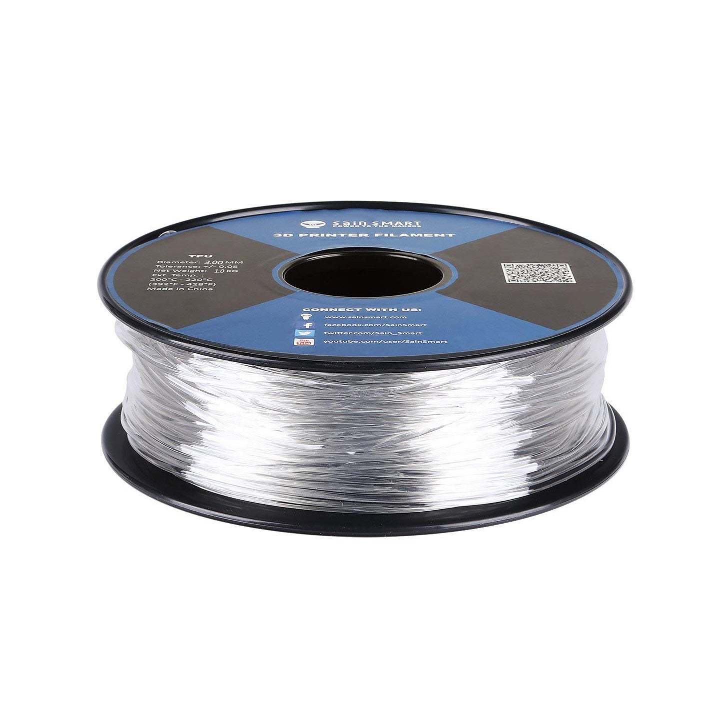 [discontinued] クリア、柔軟な3mm TPUフィラメント1kg / 2.2lbs