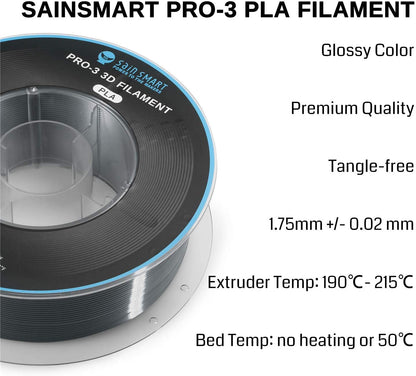 [discontinued] 銀 シルク PLA フィラメント、PRO-3 糸絡み防止 1.75mm 1KG/2.2 LBS スプール