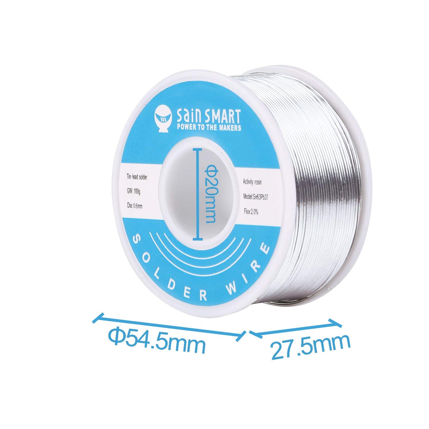 SainSmartはんだワイヤ0.6mm 100g Sn63 Pb37-03