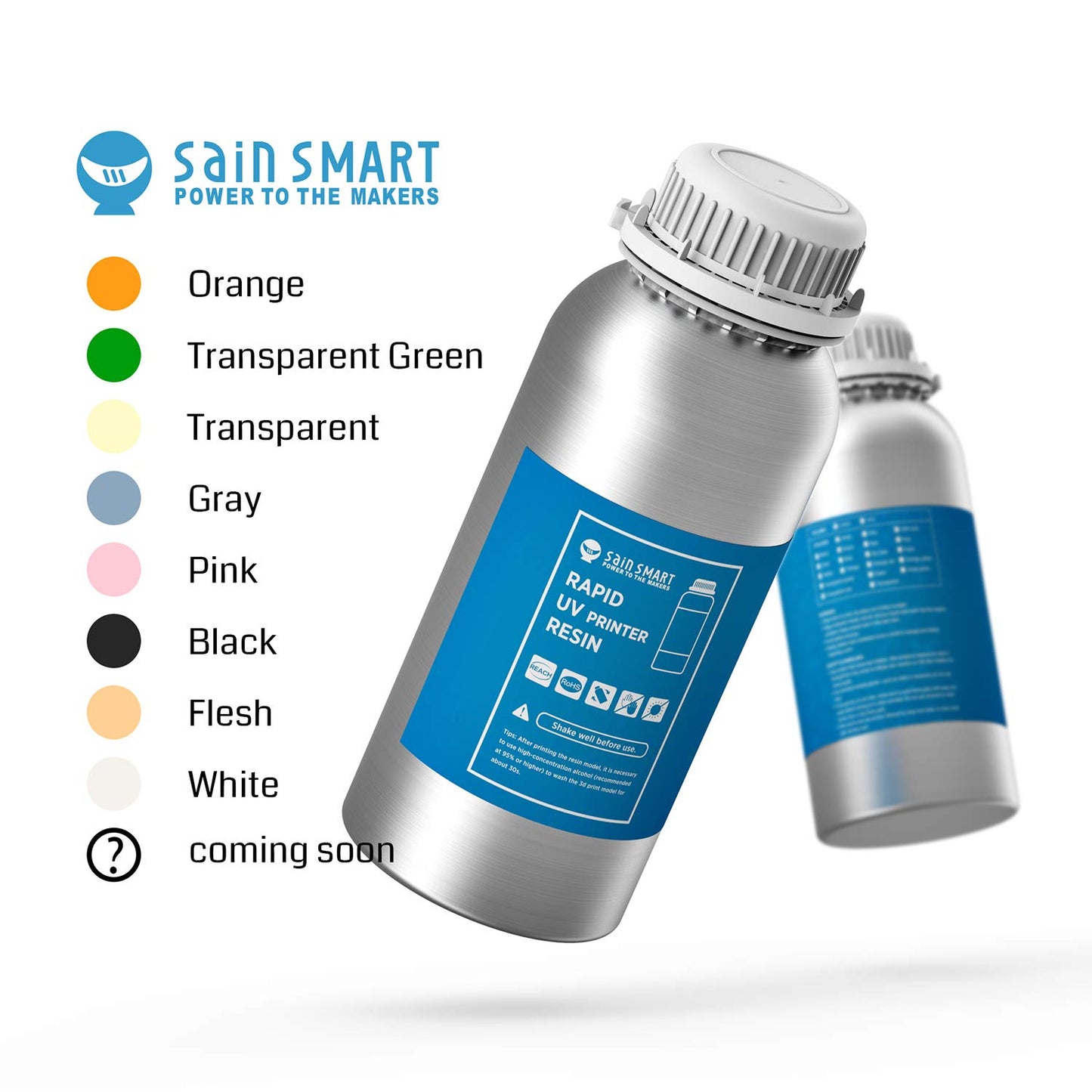 SainSmart UV 405nm 3D印刷用樹脂500ｇ、グレー、RoHS認証-05