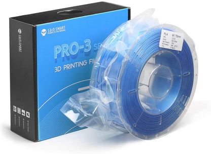 [discontinued] SainSmart シルク PLA フィラメント、PRO-3 糸絡み防止 1.75mm 3D プリンター フィラメント、寸法精度+/- 0.02mm、 1KG/2.2 LBS スプール、シルク ブルー (ブルー)