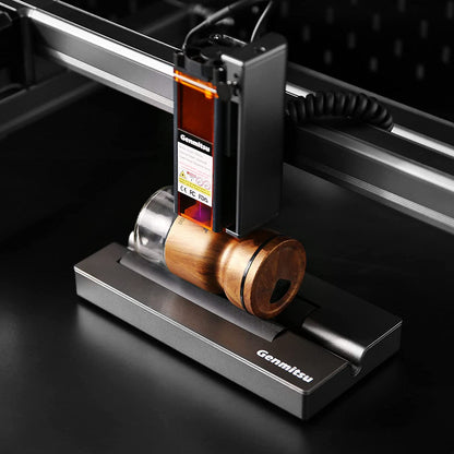 Genmitsu Jinsoku レーザー ロータリー ローラー アタッチメント、LC-40 レーザー彫刻機レーザー カッター用レーザー ロータリー、レーザー彫刻用 Y 軸ロータリー ローラー彫刻モジュール、円筒形オブジェクト
