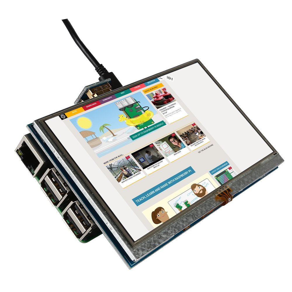 5インチ800x480 HDMI LCDタッチ•ディスプレイ、ラズベリー•パイ用-07