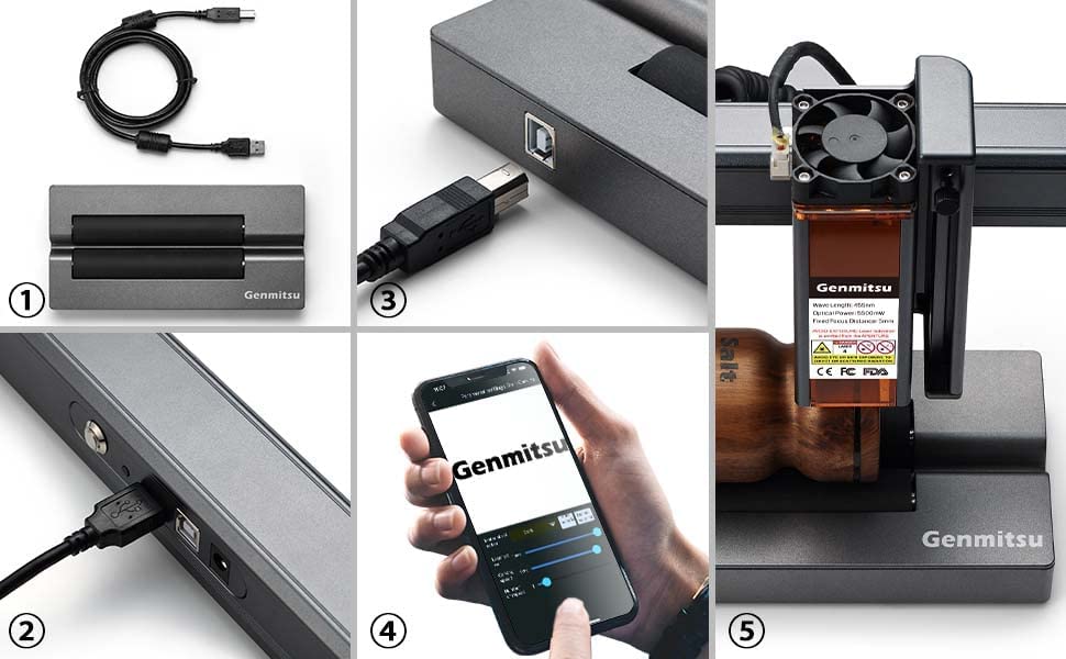 Genmitsu Jinsoku Laser Rotary for Laser Engraver Laser